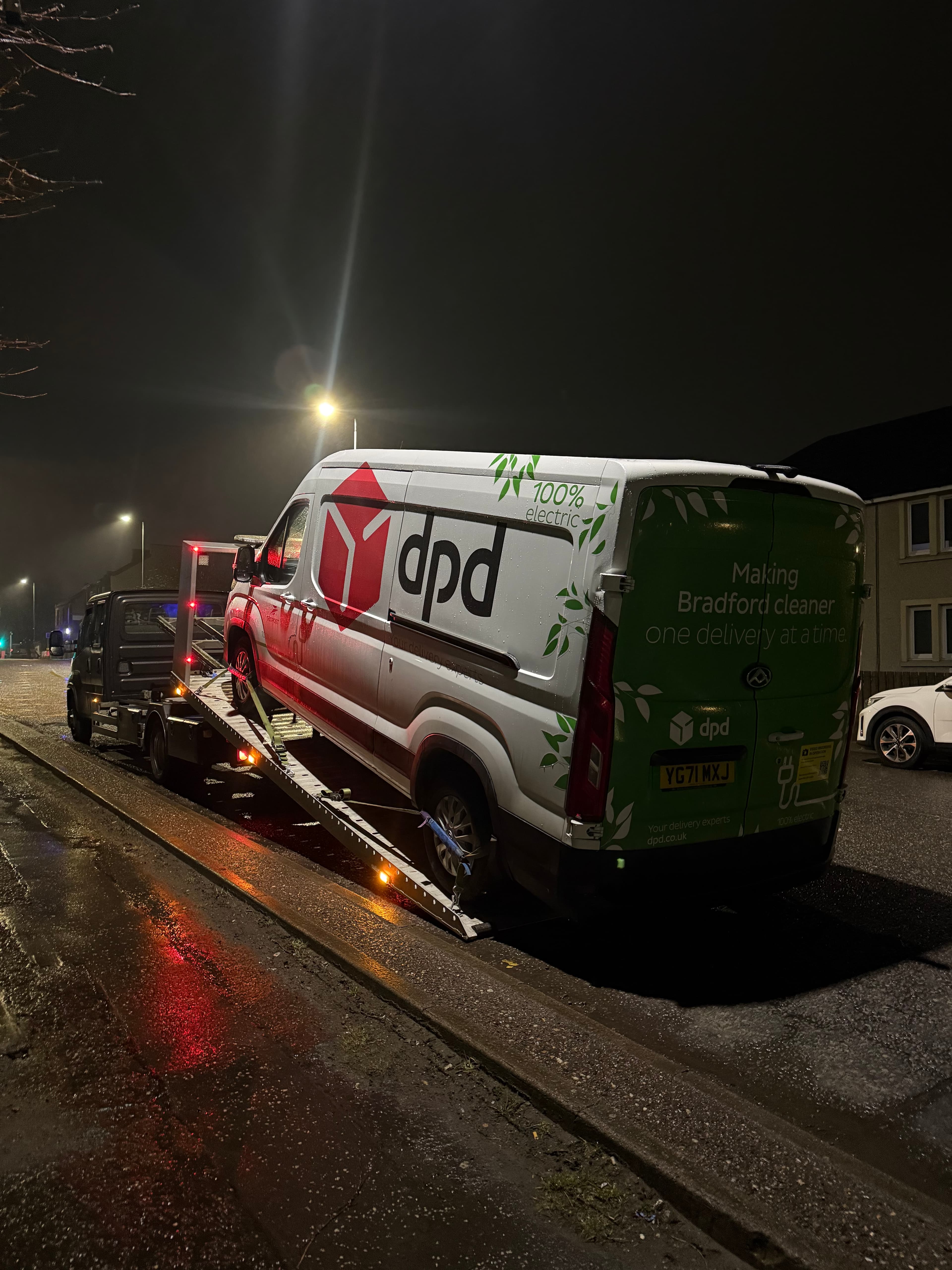 Van recovery night time